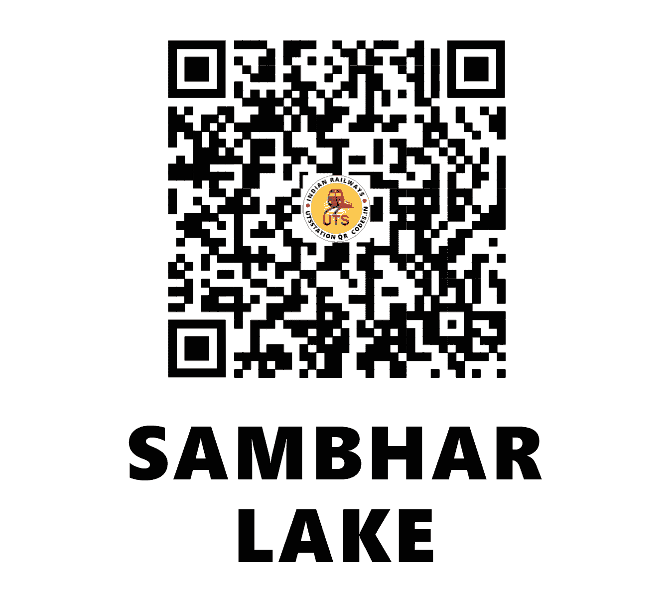 UTS QR Code for SAMBHAR LAKE - SBR - NW (RAJASTHAN)