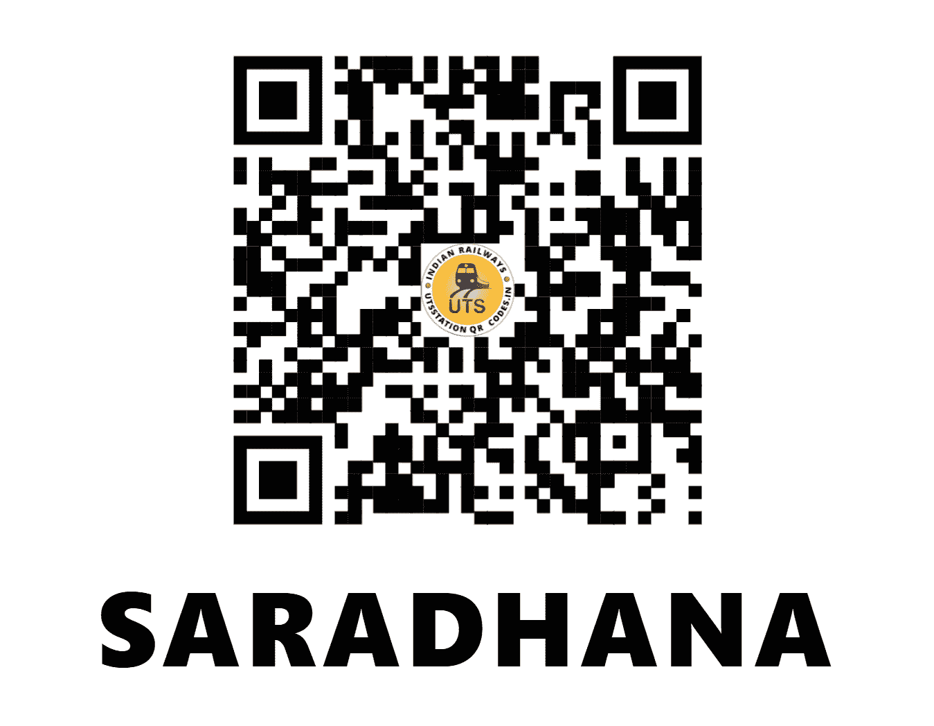 UTS QR Code for SARADHANA - SDH - NW (RAJASTHAN)