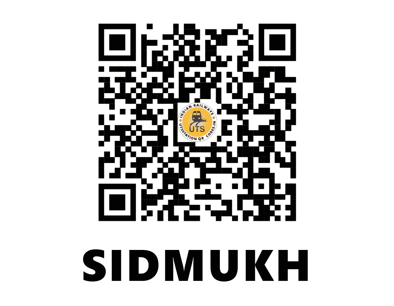 UTS QR Code for SIDMUKH - SDMK - NW (RAJASTHAN)