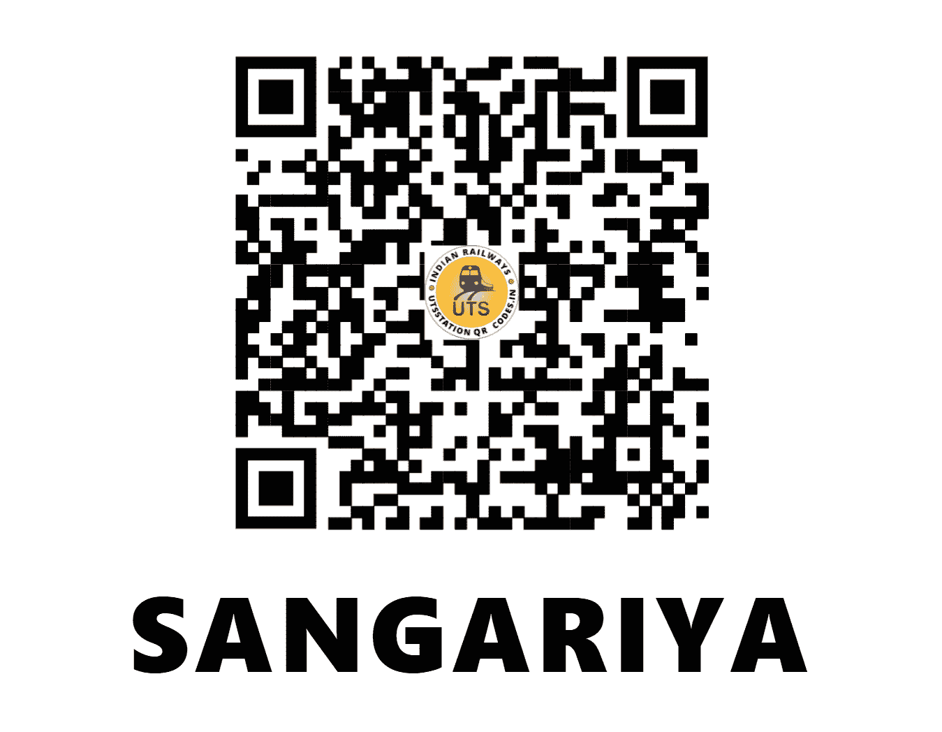 UTS QR Code for SANGARIYA - SGRA - NW (RAJASTHAN)