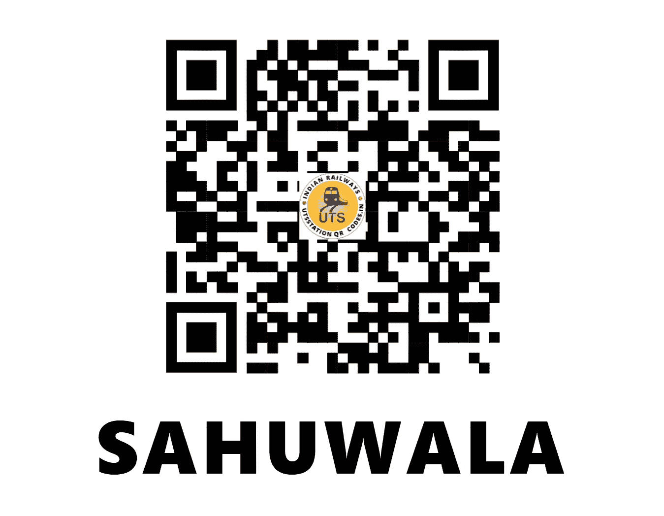 UTS QR Code for SAHUWALA - SHWL - NW (RAJASTHAN)