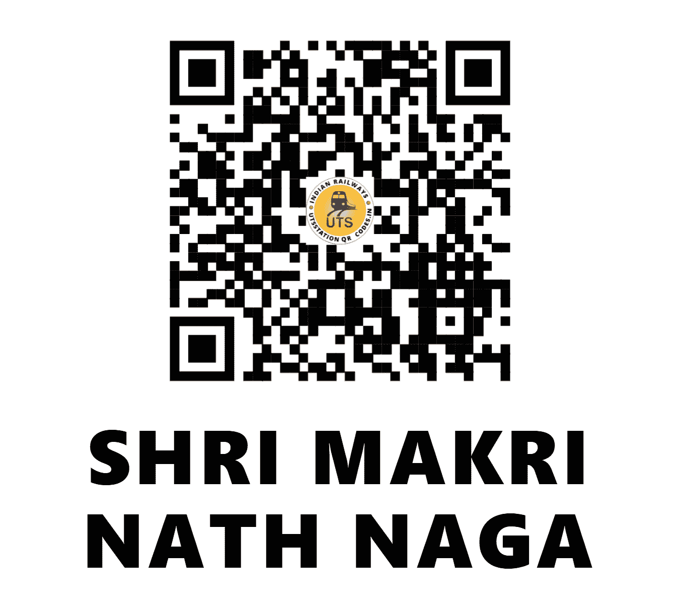 UTS QR Code for SHRI MAKRI NATH NAGA - SMNN - NW (RAJASTHAN)