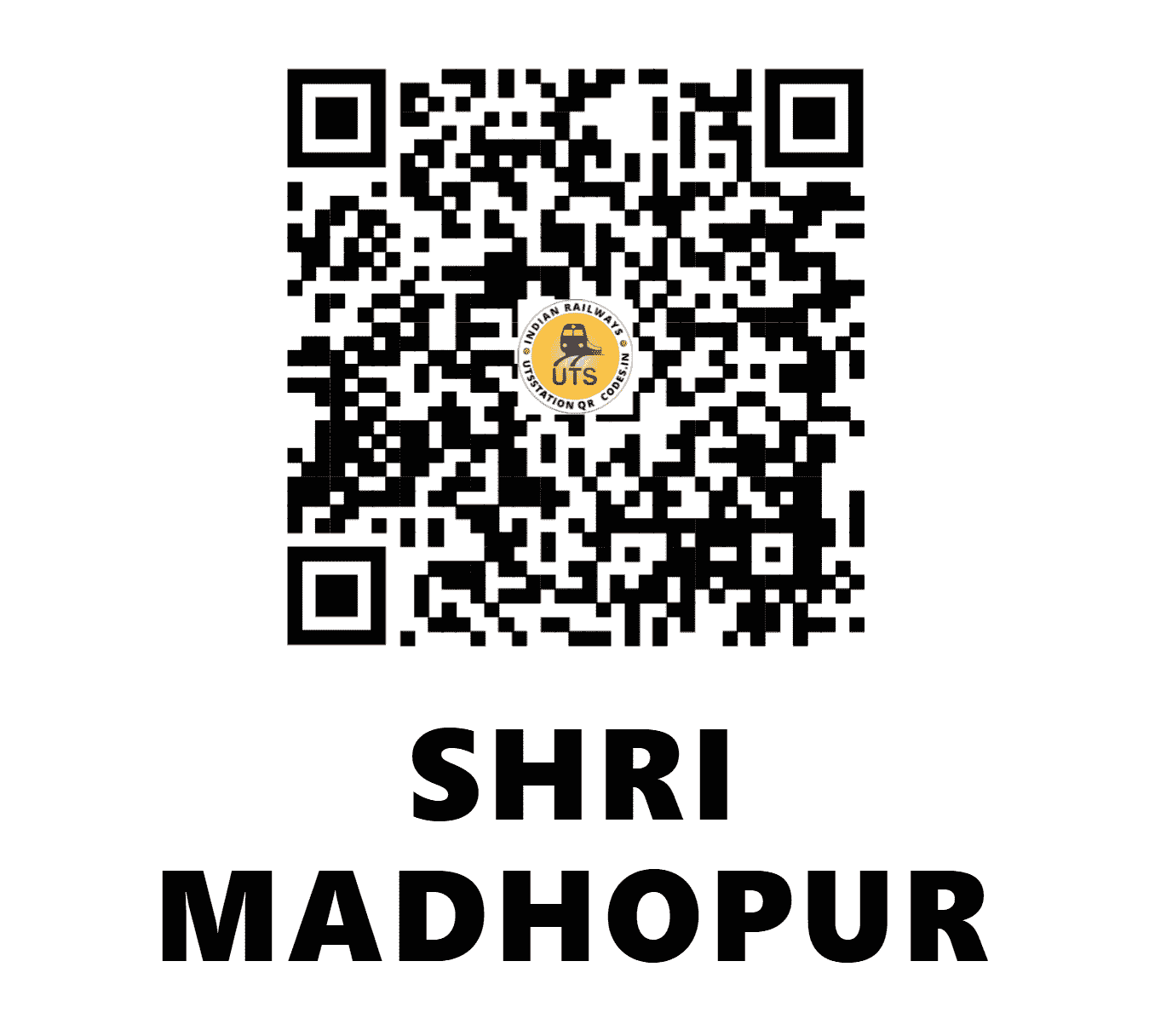 UTS QR Code for SHRI MADHOPUR - SMPR - NW (RAJASTHAN)