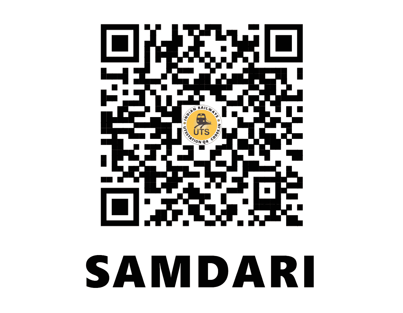 UTS QR Code for SAMDARI - SMR - NW (RAJASTHAN)