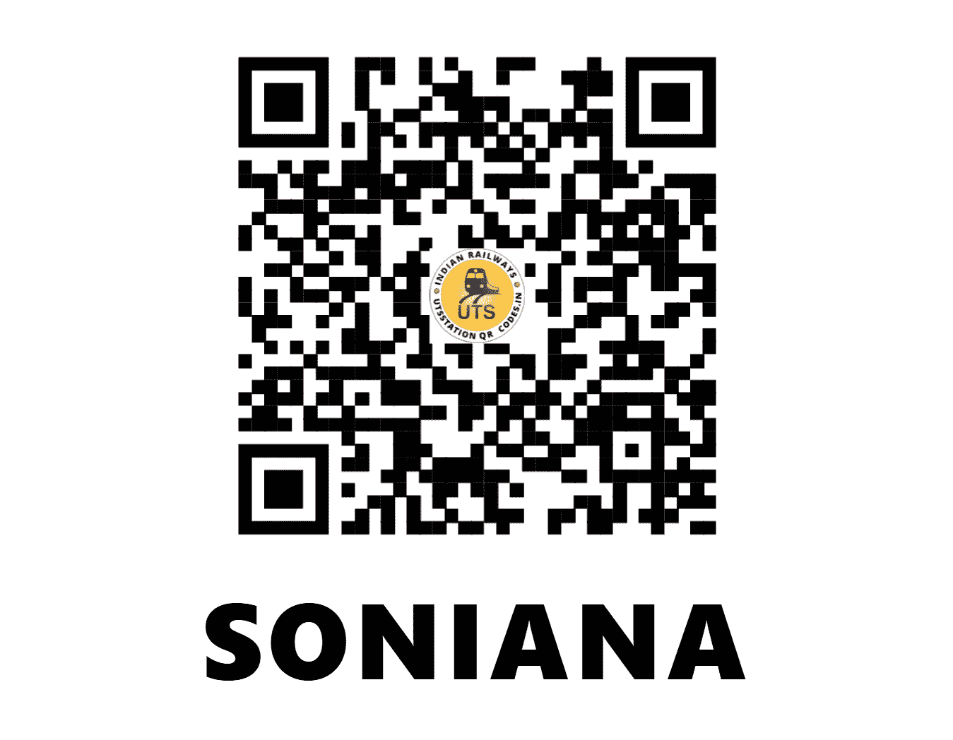 UTS QR Code for SONIANA - SNYN - NW (RAJASTHAN)