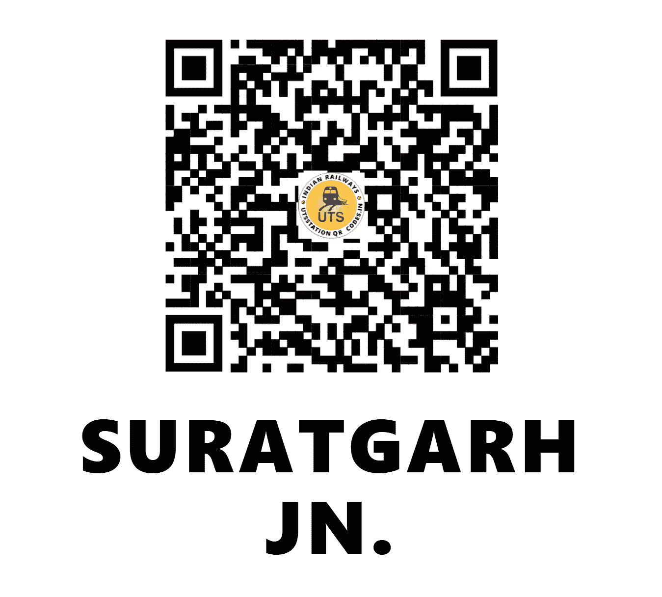 UTS QR Code for SURATGARH JN. - SOG - NW (RAJASTHAN)
