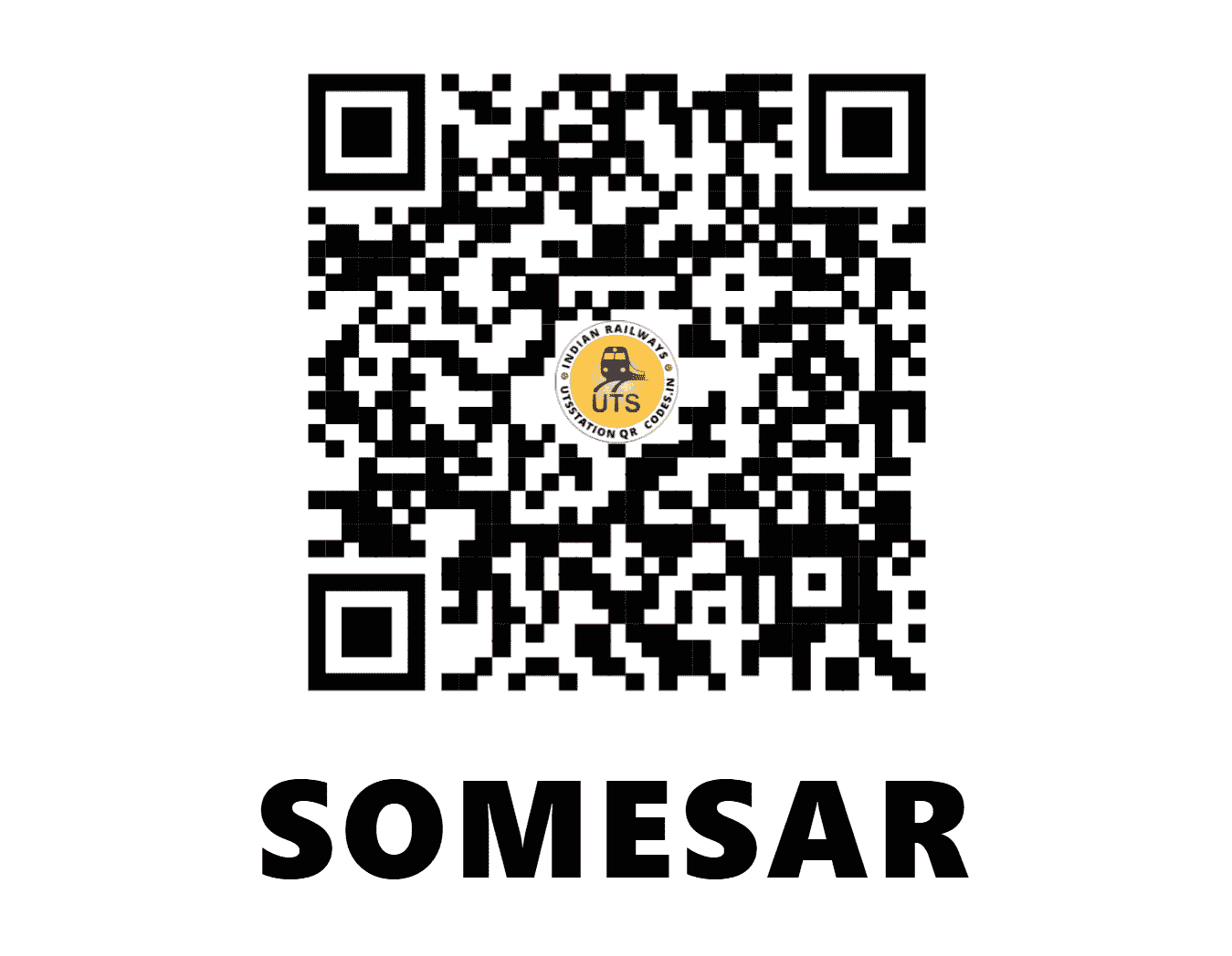 UTS QR Code for SOMESAR - SOS - NW (RAJASTHAN)