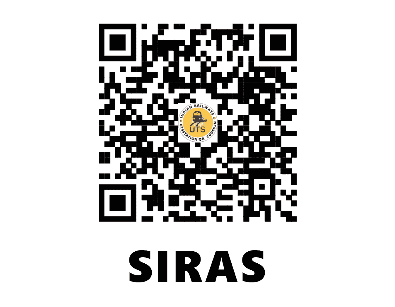 UTS QR Code for SIRAS - SRAS - NW (RAJASTHAN)