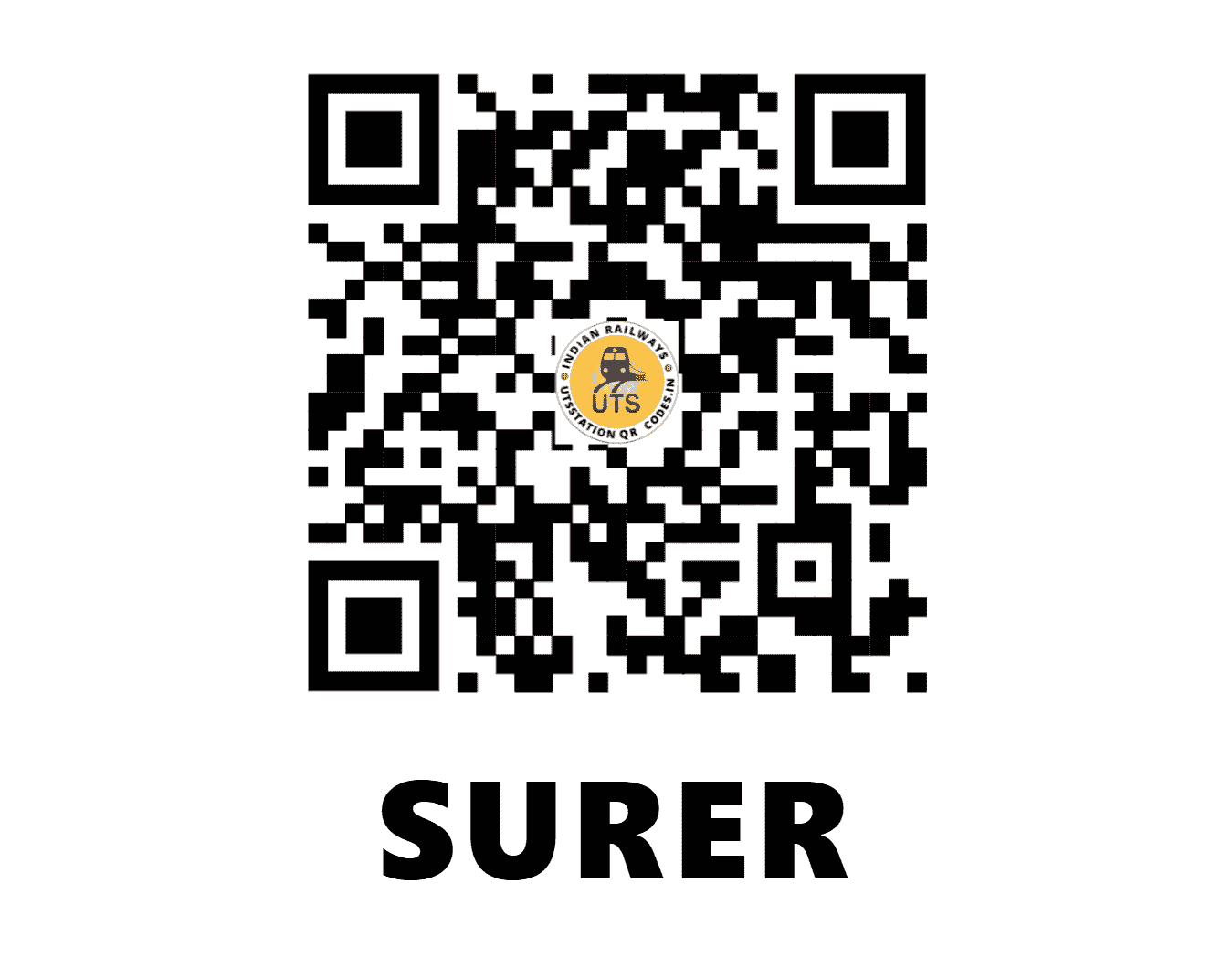UTS QR Code for SURER - SRRG - NW (RAJASTHAN)