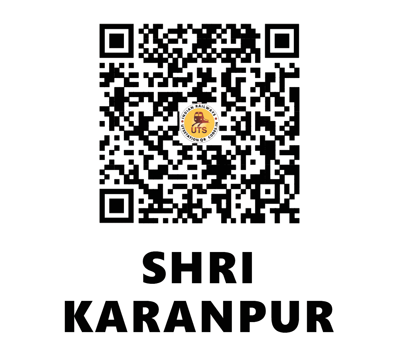 UTS QR Code for SHRI KARANPUR - SRW - NW (RAJASTHAN)