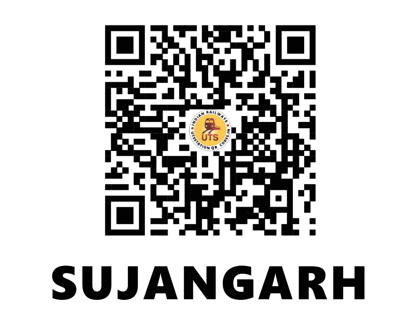 UTS QR Code for SUJANGARH - SUJH - NW (RAJASTHAN)