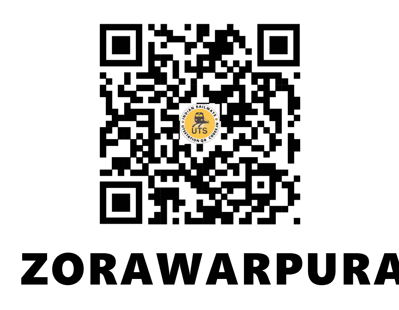 UTS QR Code for ZORAWARPURA - ZPR - NW (RAJASTHAN)