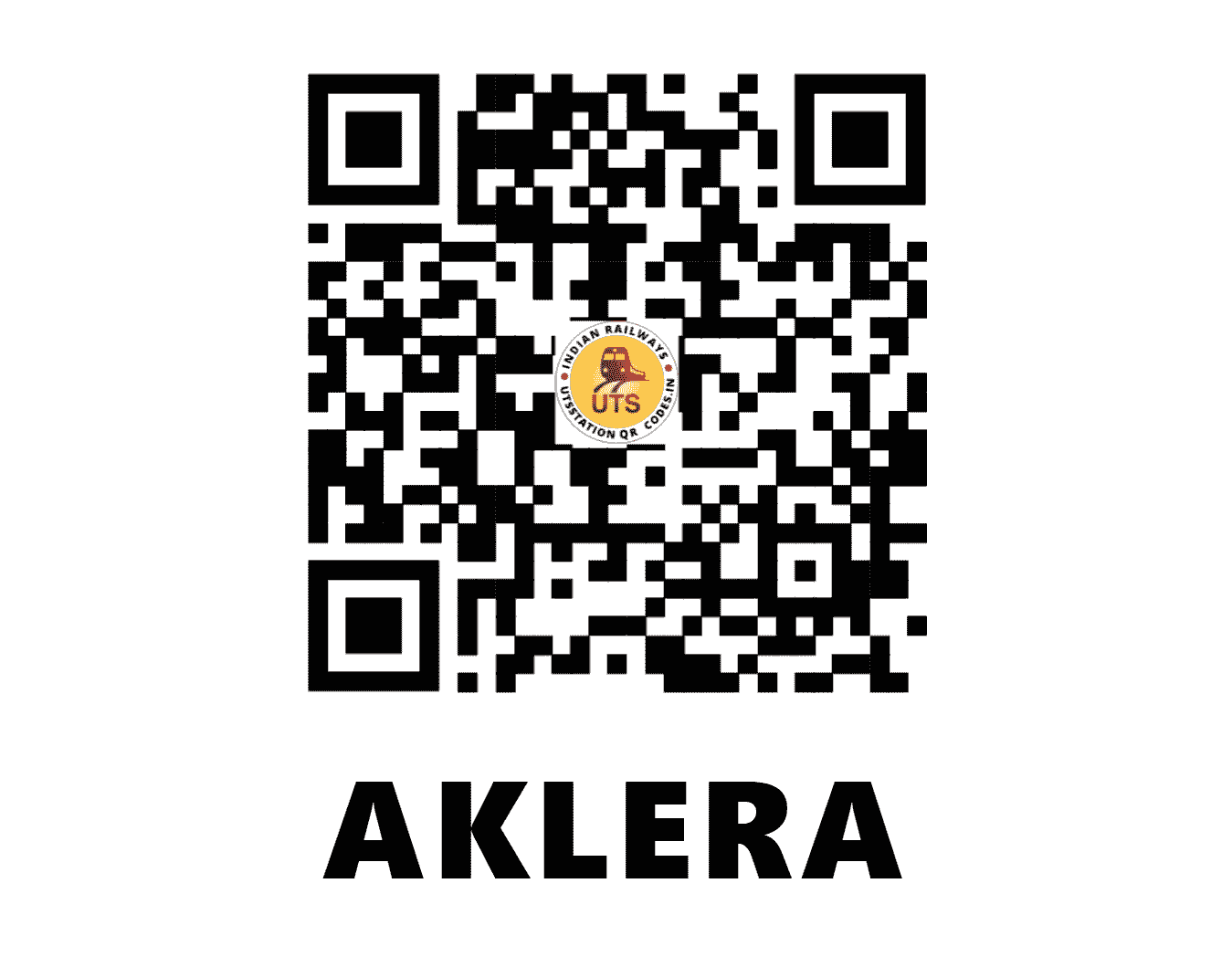 UTS QR Code for AKLERA - AKLA - WC (RAJASTHAN)