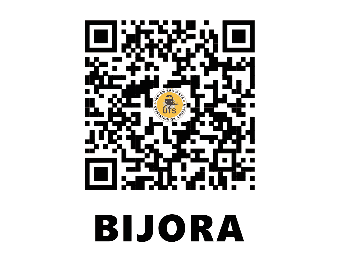 UTS QR Code for BIJORA - BJK - WC (RAJASTHAN)