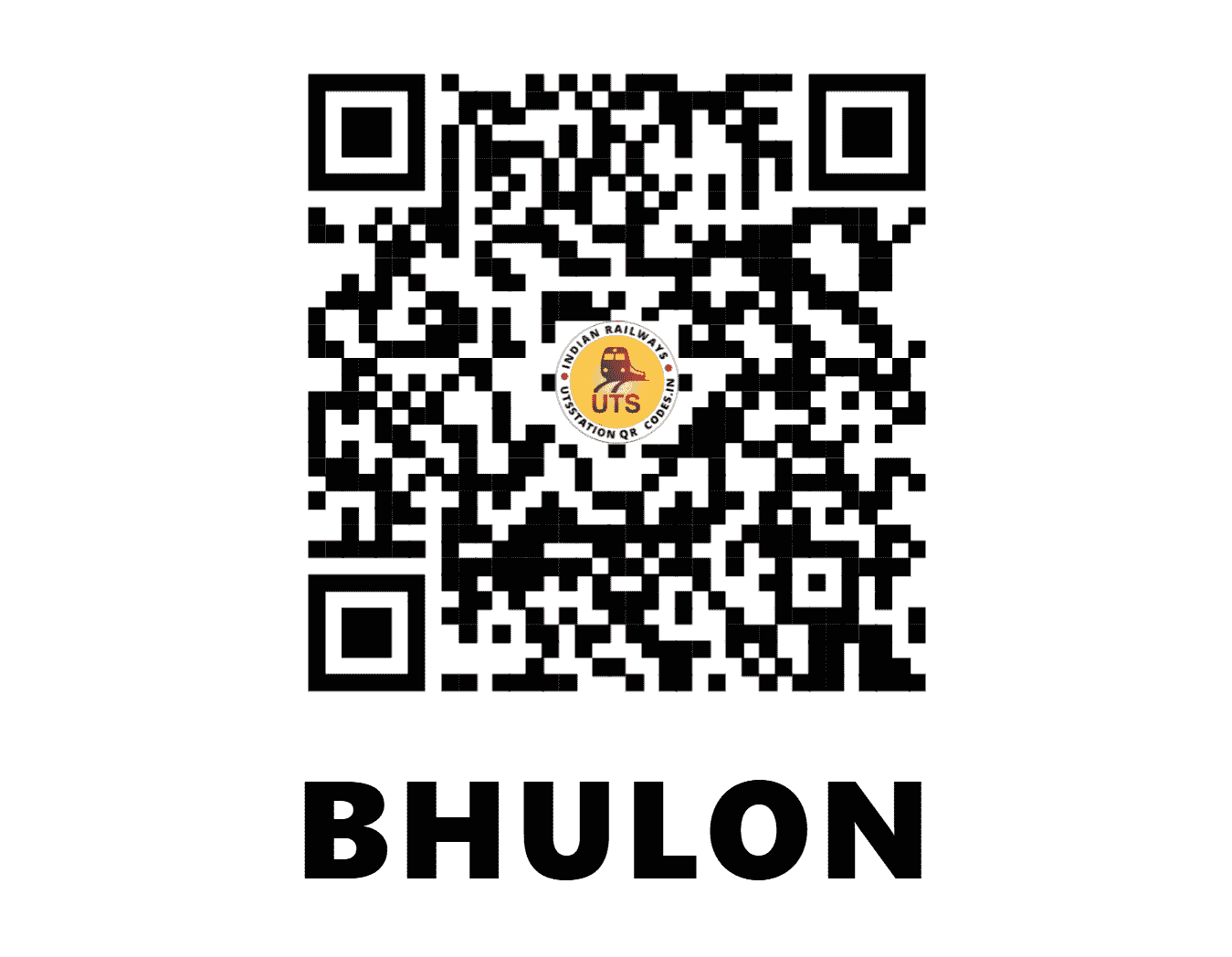 UTS QR Code for BHULON - BLO - WC (RAJASTHAN)
