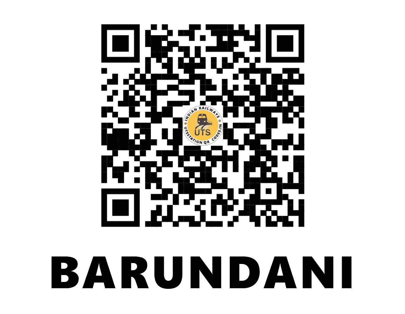 UTS QR Code for BARUNDANI - BNDI - WC (RAJASTHAN)