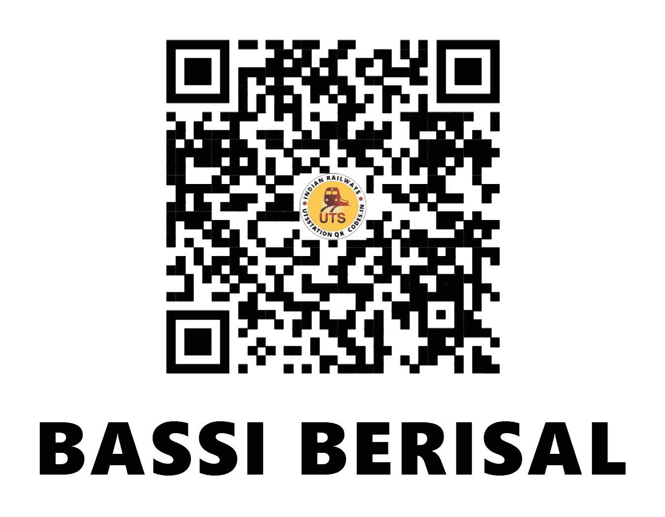 UTS QR Code for BASSI BERISAL - BSSL - WC (RAJASTHAN)