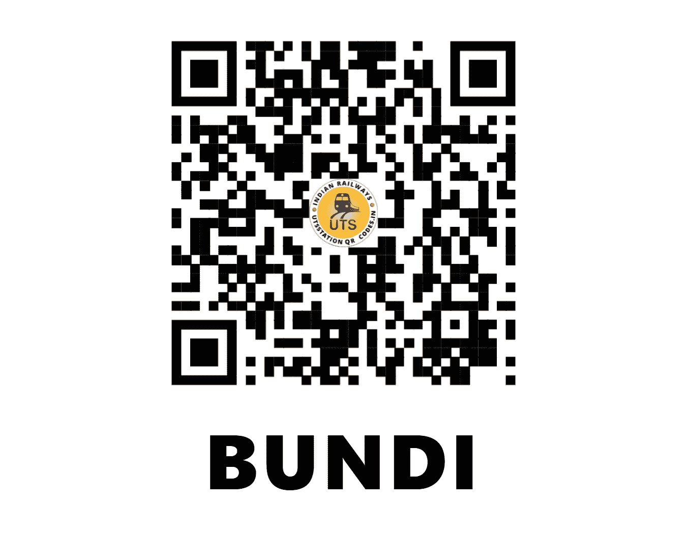 UTS QR Code for BUNDI - BUDI - WC (RAJASTHAN)