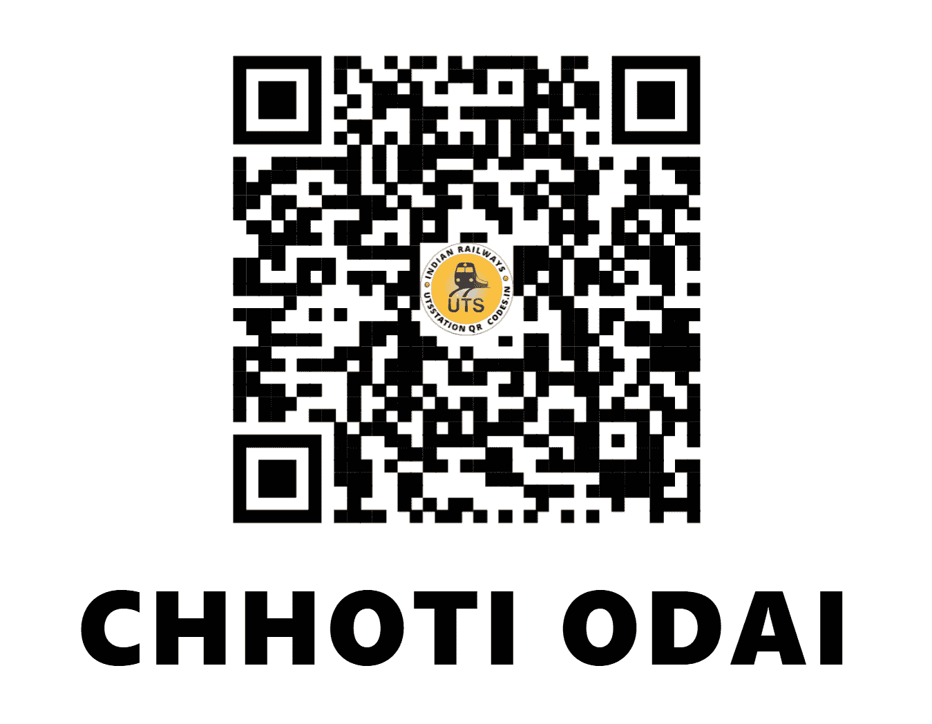 UTS QR Code for CHHOTI ODAI - COO - WC (RAJASTHAN)