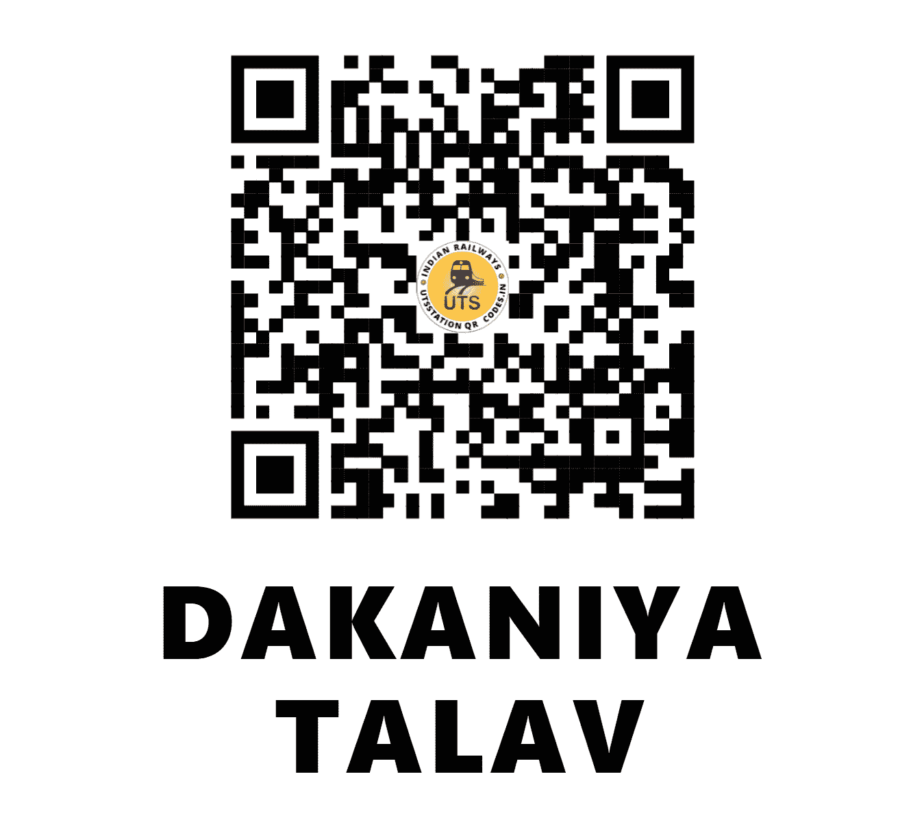 UTS QR Code for DAKANIYA TALAV - DKNT - WC (RAJASTHAN)