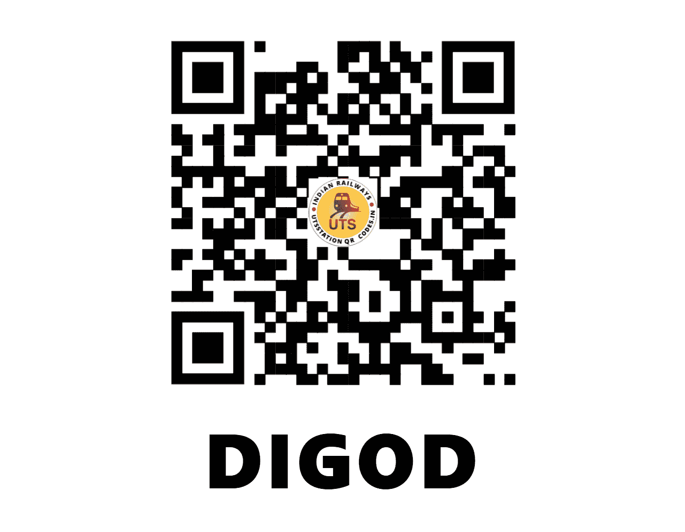 UTS QR Code for DIGOD - DXD - WC (RAJASTHAN)