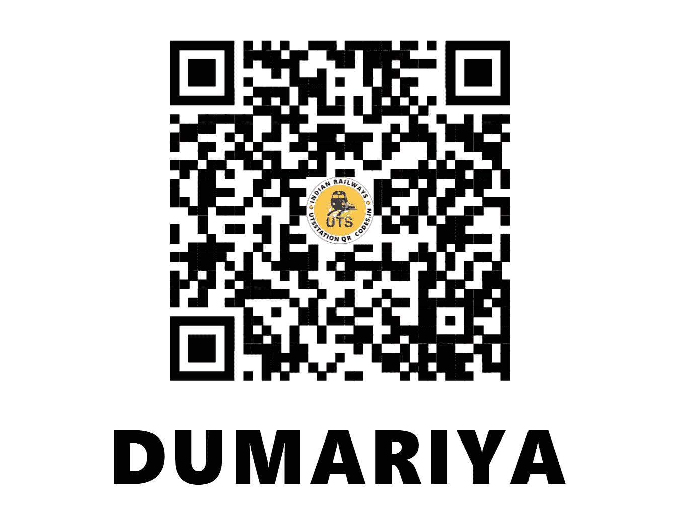 UTS QR Code for DUMARIYA - DY - WC (RAJASTHAN)