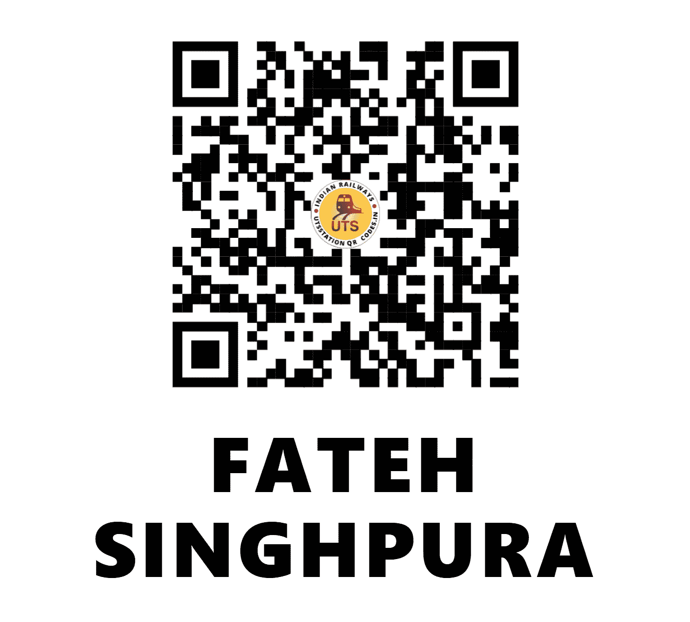 UTS QR Code for FATEH SINGHPURA - FSP - WC (RAJASTHAN)
