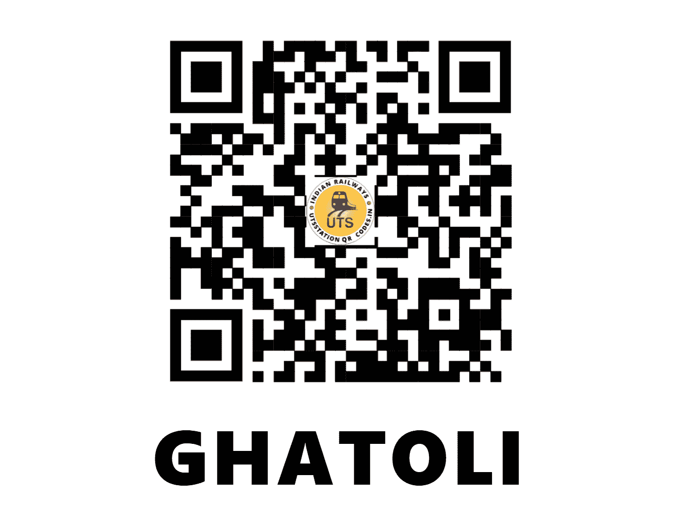 UTS QR Code for GHATOLI - GATL - WC (RAJASTHAN)