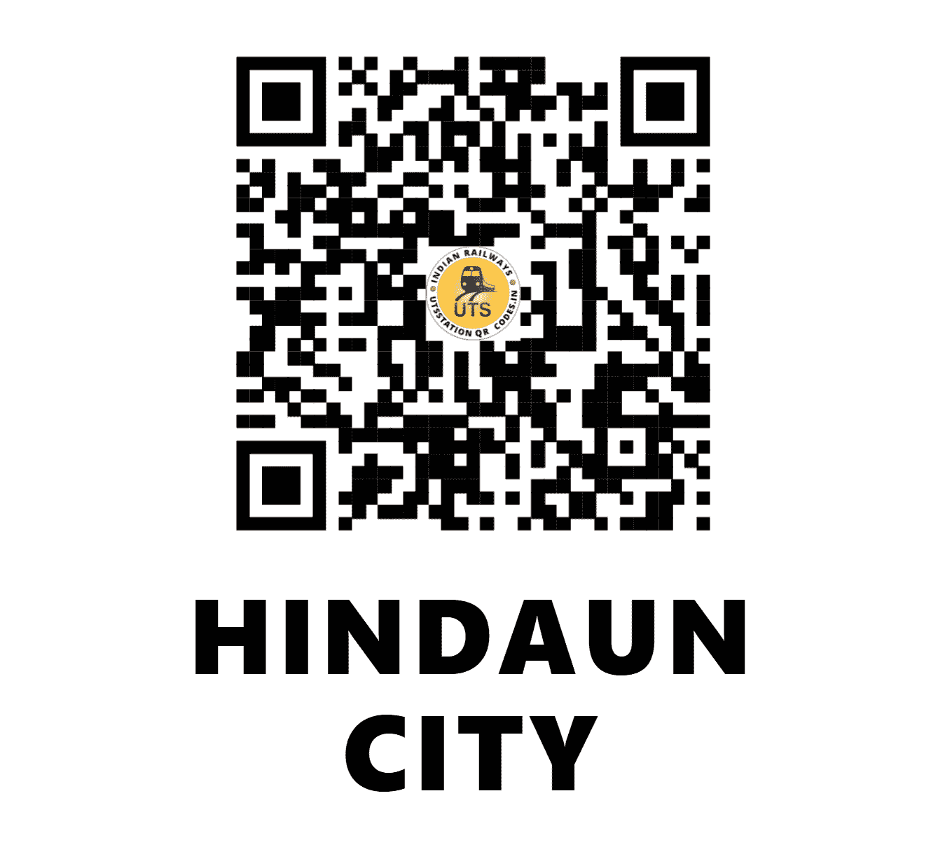 UTS QR Code for HINDAUN CITY - HAN - WC (RAJASTHAN)
