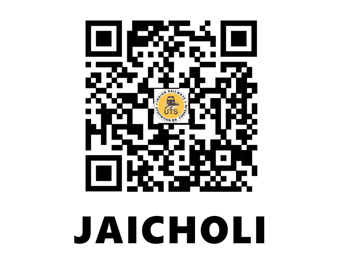 UTS QR Code for JAICHOLI - JCU - WC (RAJASTHAN)