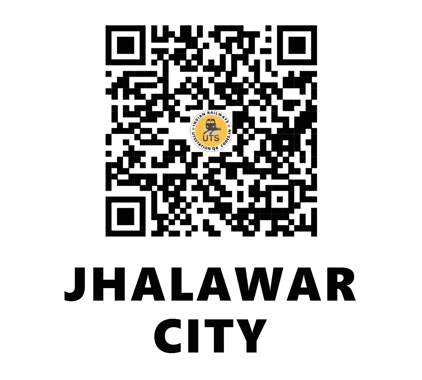 UTS QR Code for JHALAWAR CITY - JLWC - WC (RAJASTHAN)