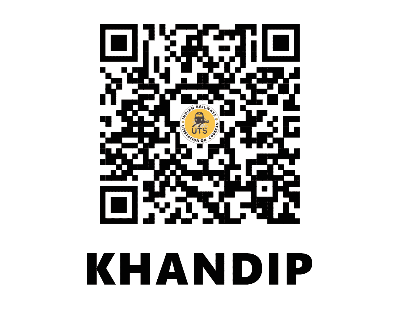 UTS QR Code for KHANDIP - KNDP - WC (RAJASTHAN)