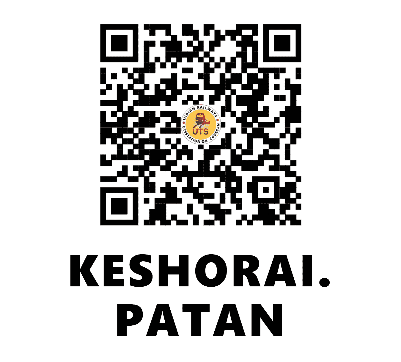 UTS QR Code for KESHORAI. PATAN - KPTN - WC (RAJASTHAN)