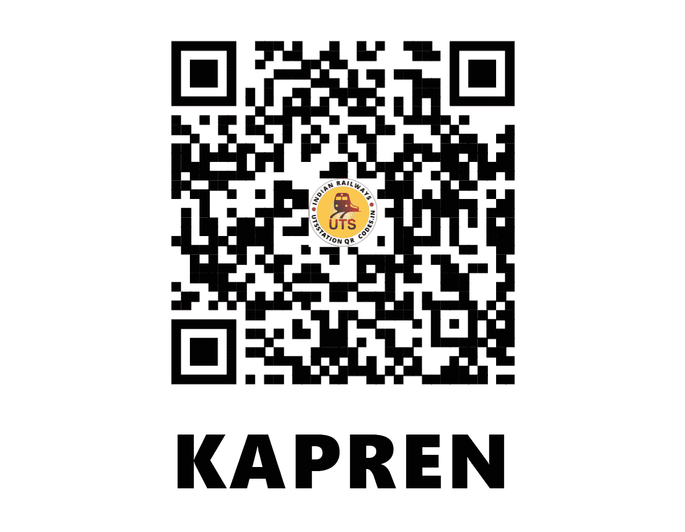 UTS QR Code for KAPREN - KPZ - WC (RAJASTHAN)