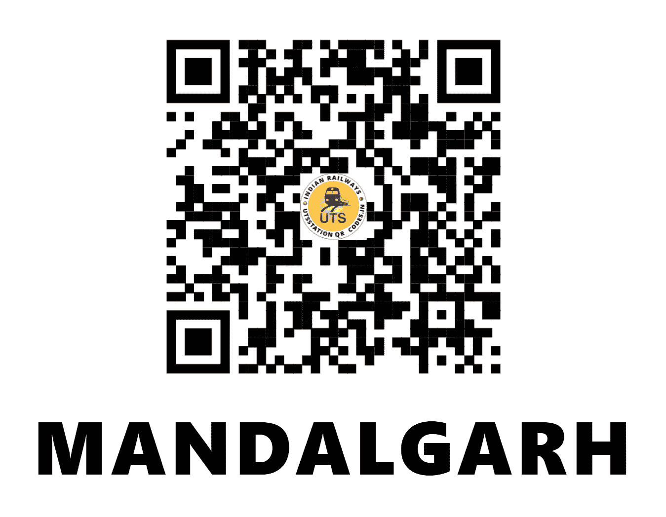 UTS QR Code for MANDALGARH - MLGH - WC (RAJASTHAN)