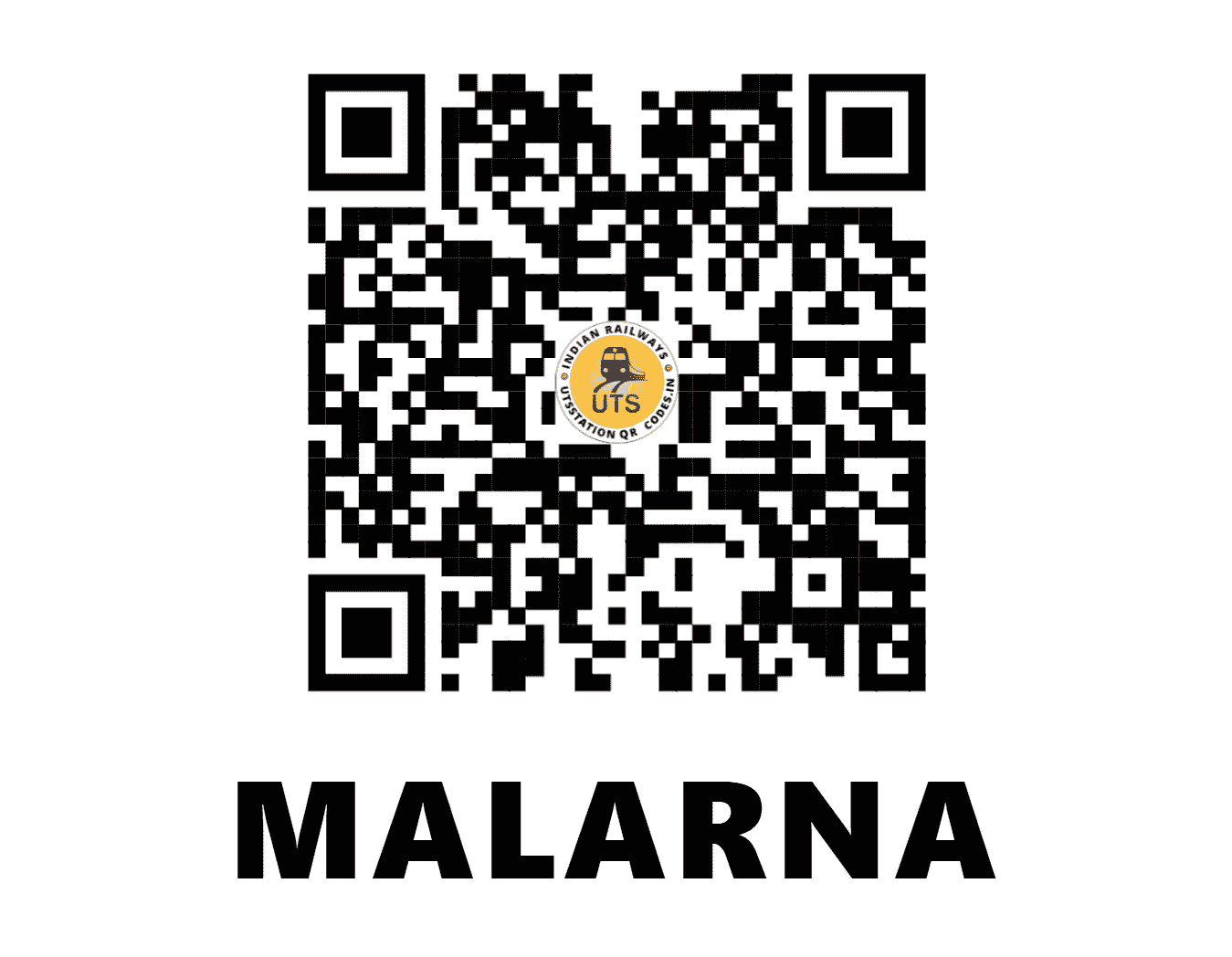 UTS QR Code for MALARNA - MLZ - WC (RAJASTHAN)
