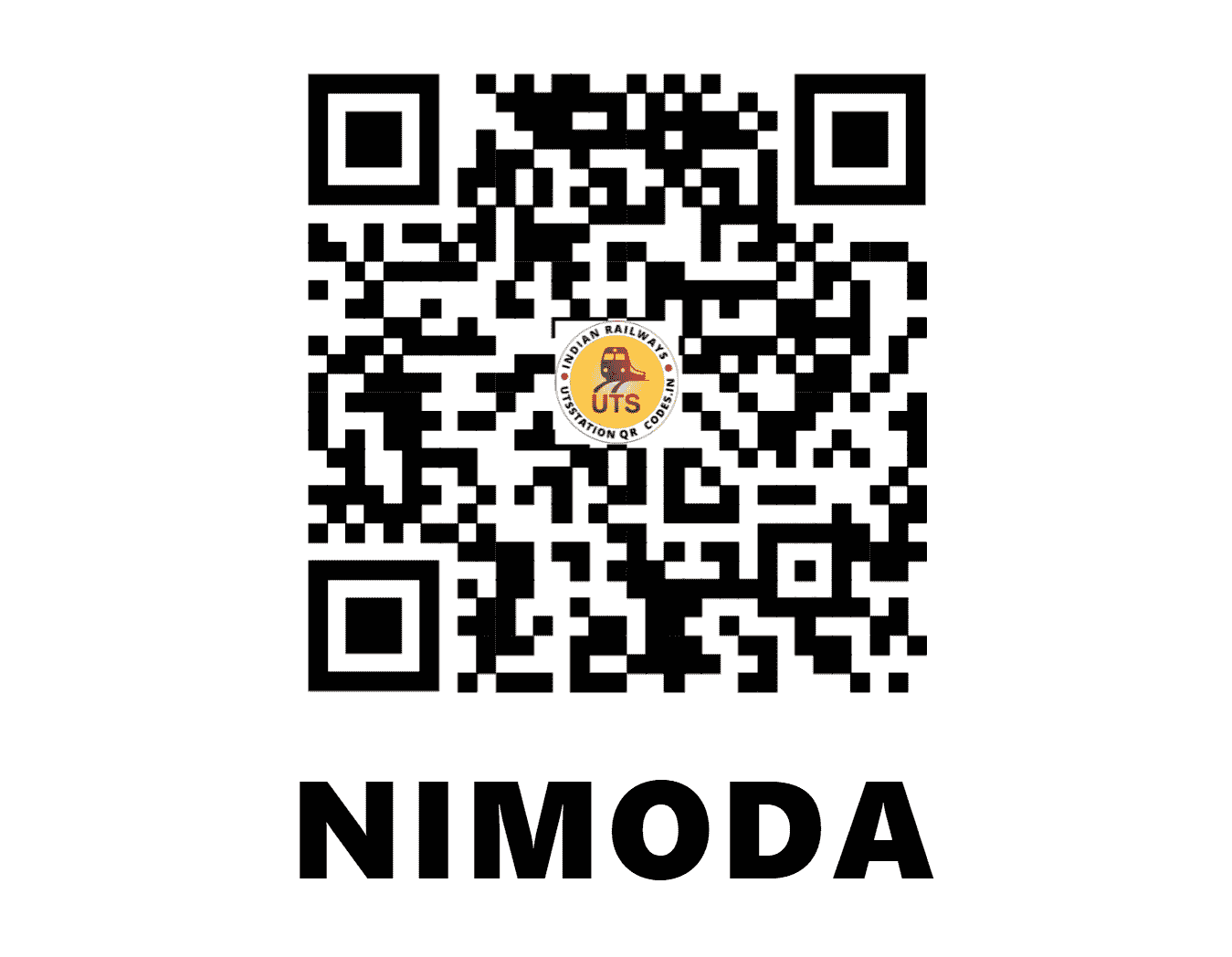 UTS QR Code for NIMODA - NMD - WC (RAJASTHAN)