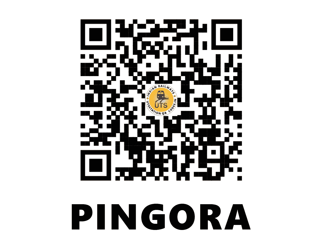 UTS QR Code for PINGORA - PNGR - WC (RAJASTHAN)