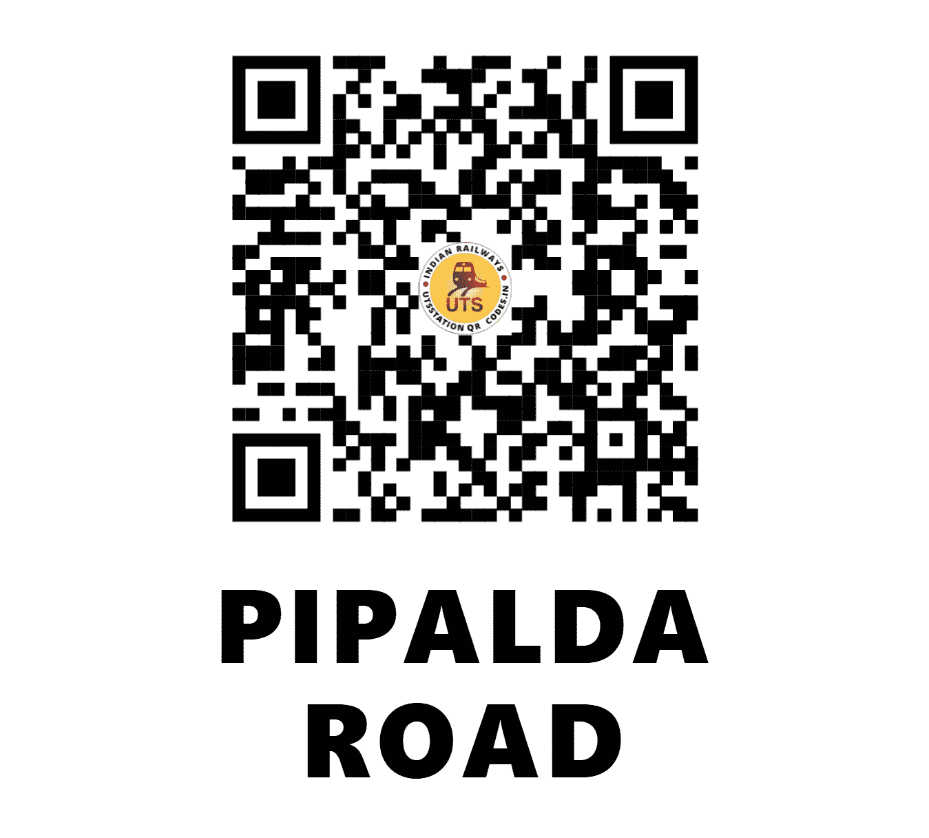 UTS QR Code for PIPALDA ROAD - POR - WC (RAJASTHAN)