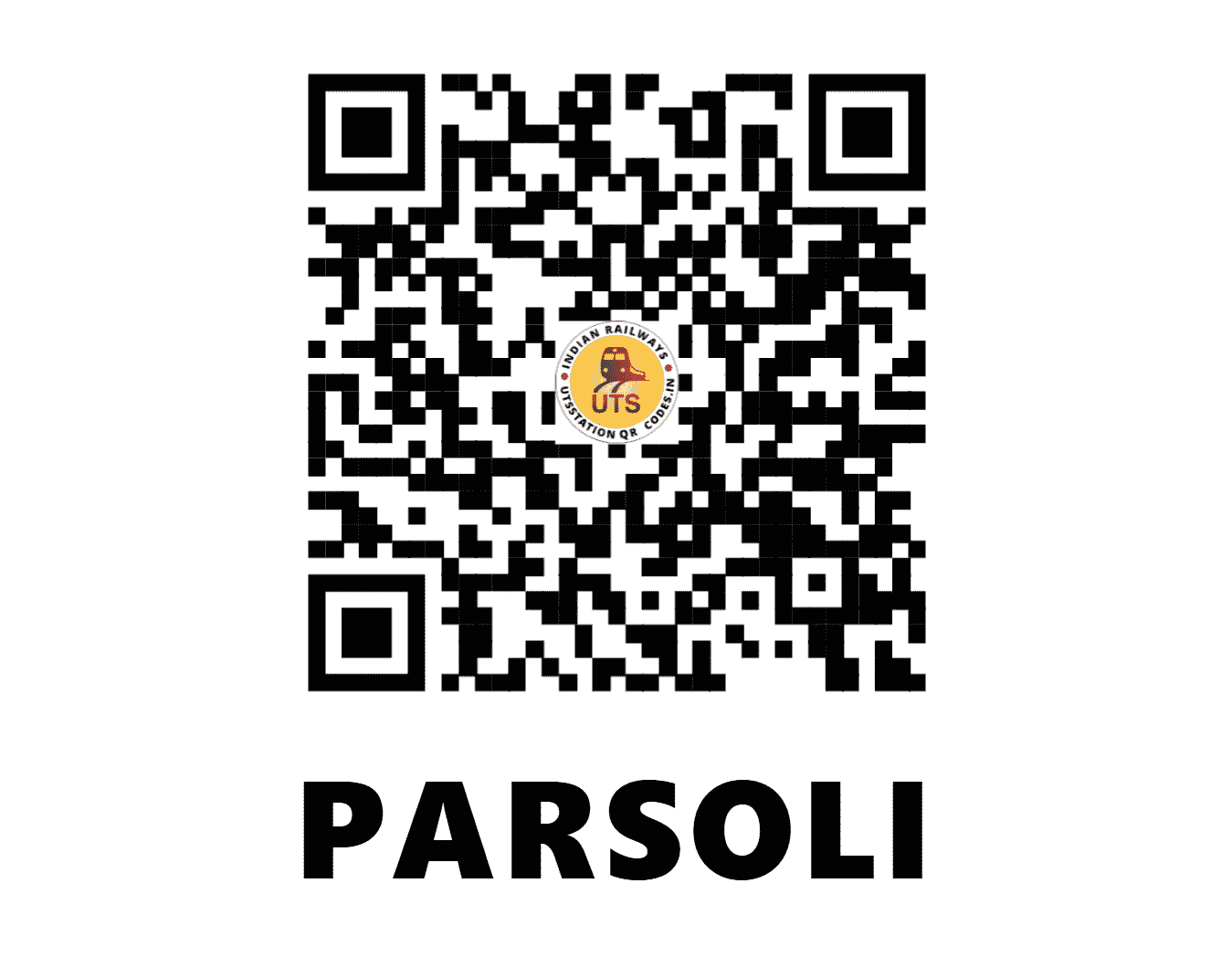 UTS QR Code for PARSOLI - PSLI - WC (RAJASTHAN)