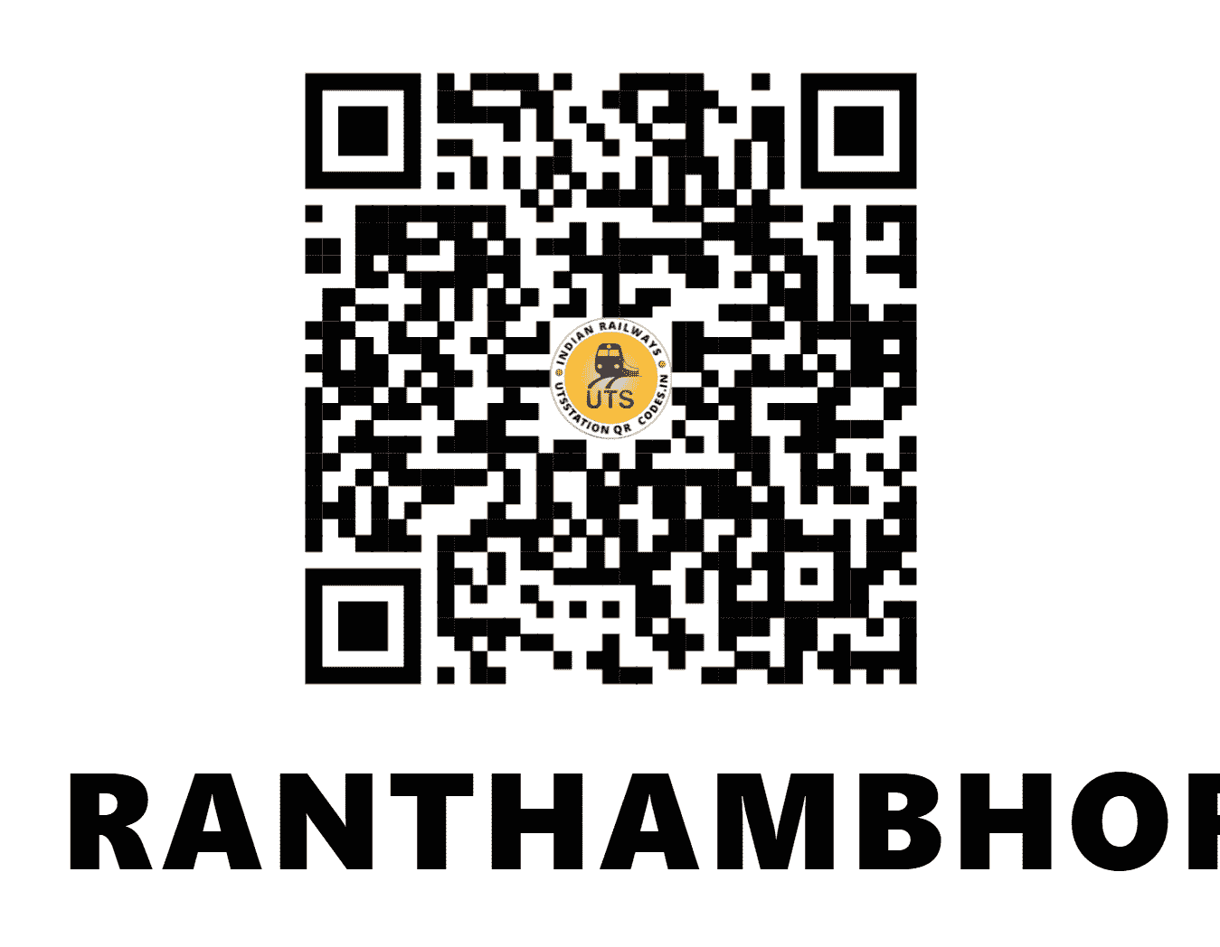 UTS QR Code for RANTHAMBHOR - RNT - WC (RAJASTHAN)