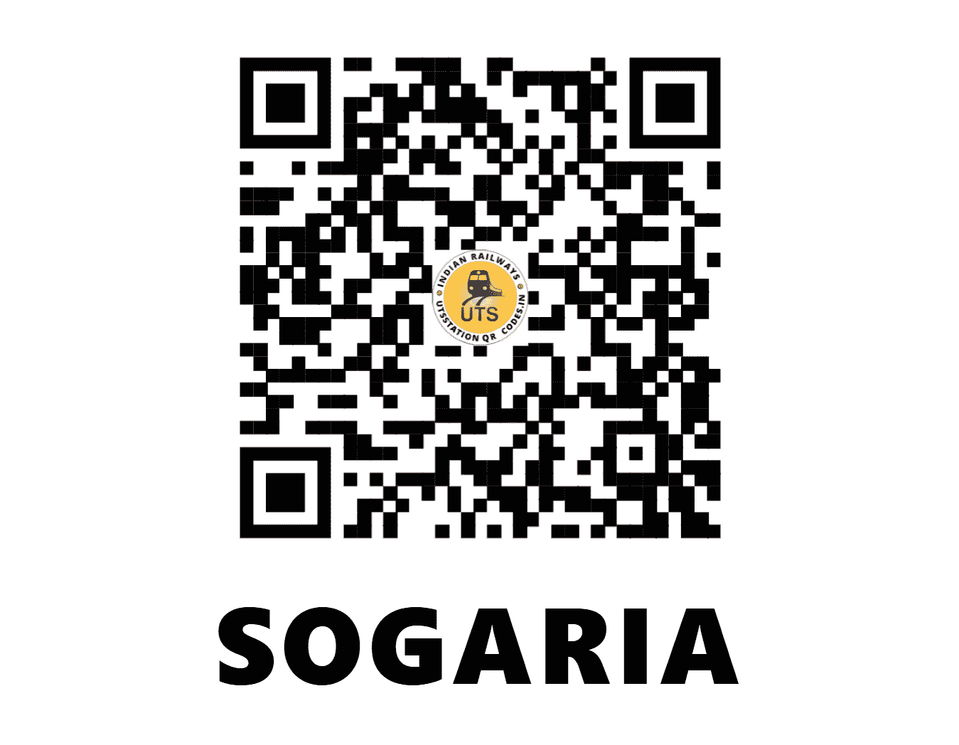 UTS QR Code for SOGARIA - SGAC - WC (RAJASTHAN)