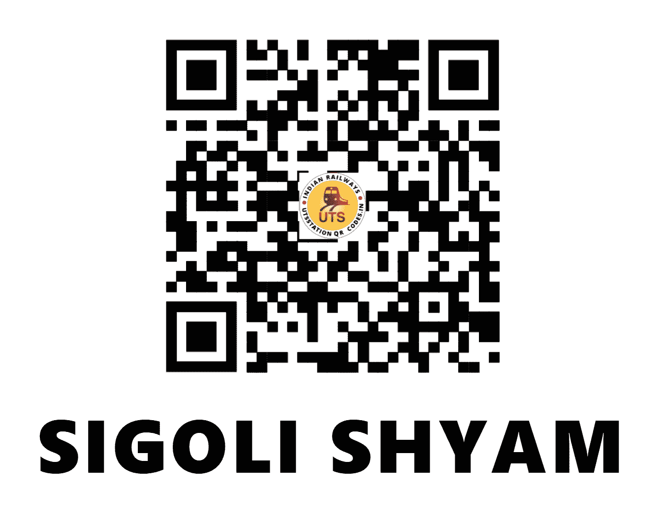 UTS QR Code for SIGOLI SHYAM - SISM - WC (RAJASTHAN)