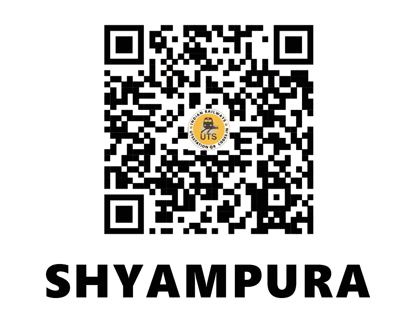 UTS QR Code for SHYAMPURA - SMPA - WC (RAJASTHAN)