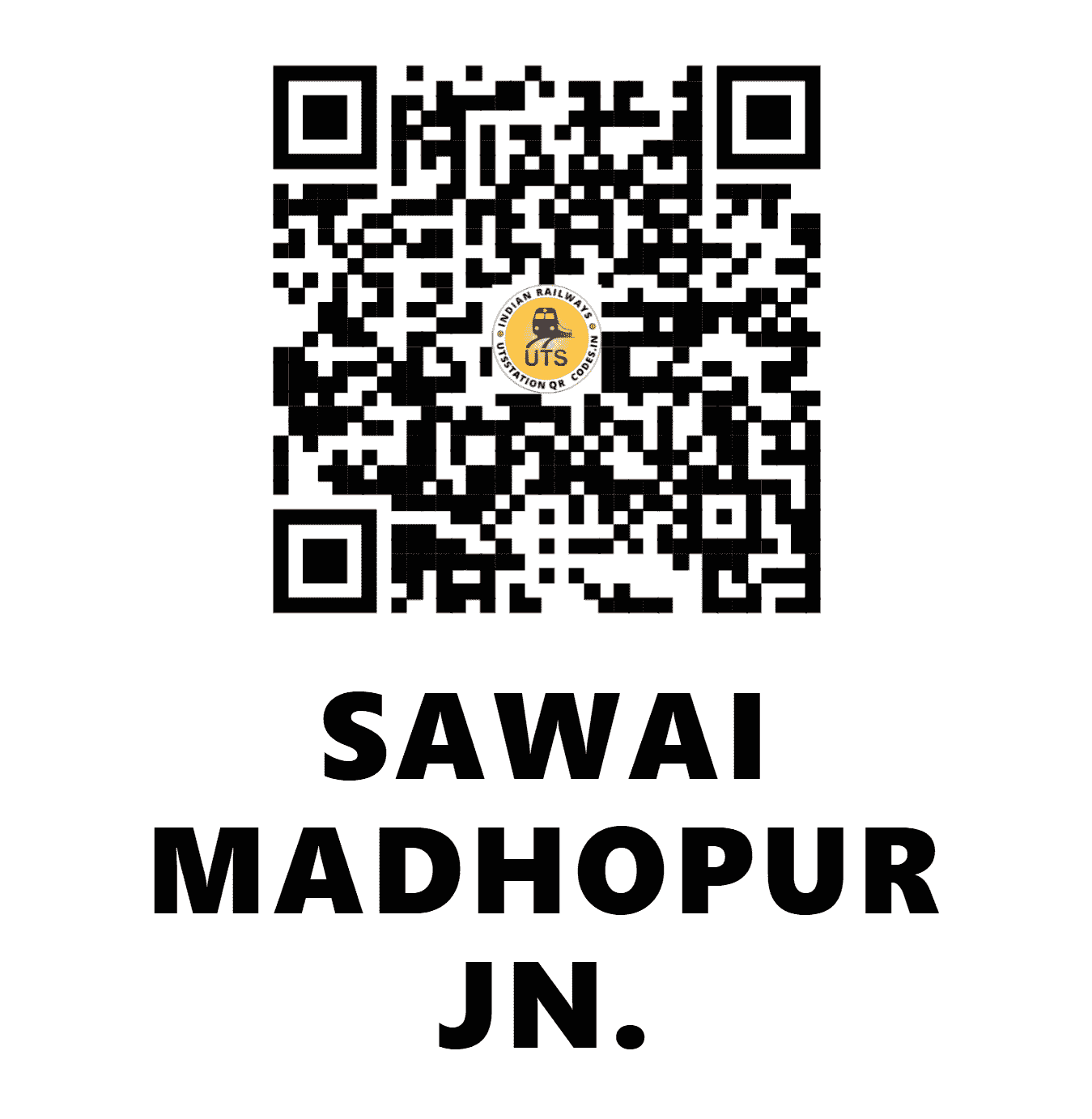 UTS QR Code for SAWAI MADHOPUR JN. - SWM - WC (RAJASTHAN)