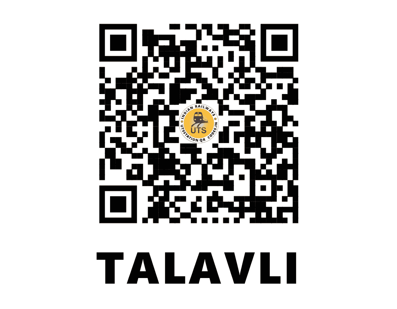 UTS QR Code for TALAVLI - TLZ - WC (RAJASTHAN)