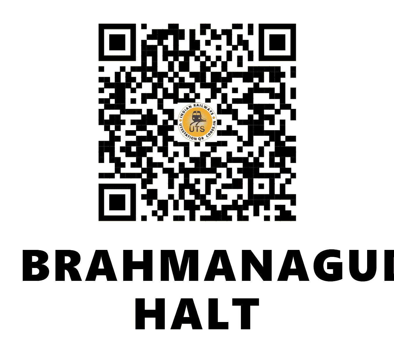 UTS QR Code for BRAHMANAGUDEM HALT - BMGM - SC ()