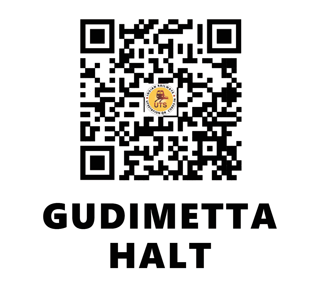 UTS QR Code for GUDIMETTA HALT - GMA - SC ()