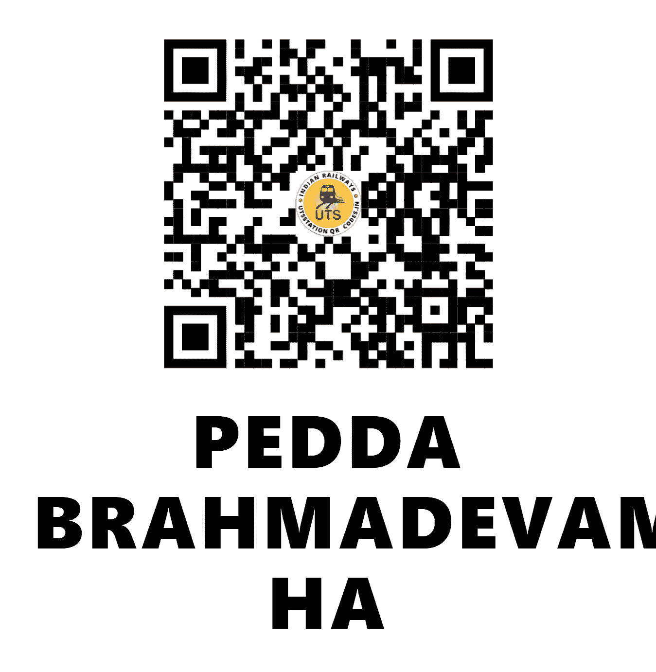 UTS QR Code for PEDDA BRAHMADEVAM HA - PBD - SC ()