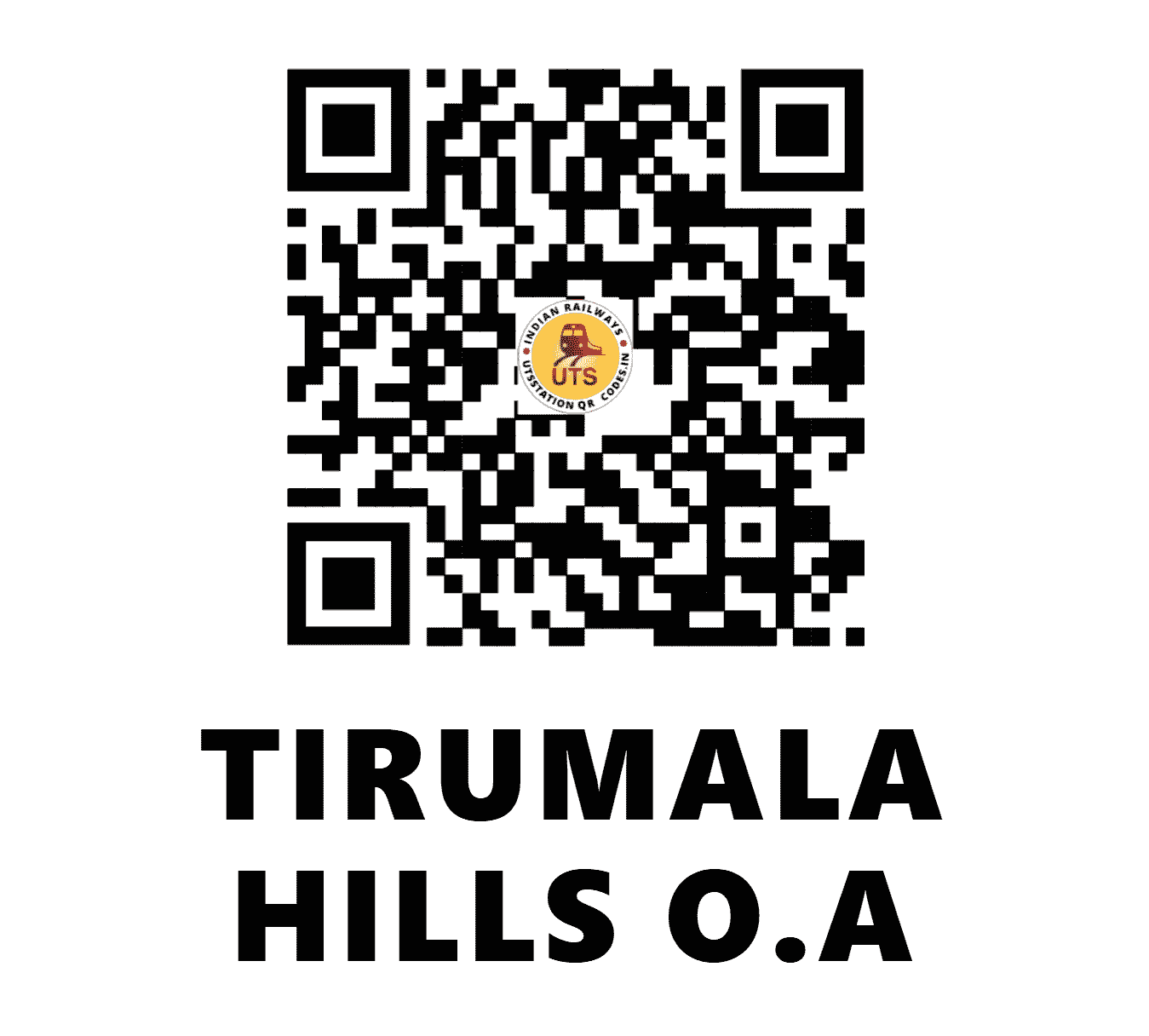 UTS QR Code for TIRUMALA HILLS O.A - TTH - SC ()